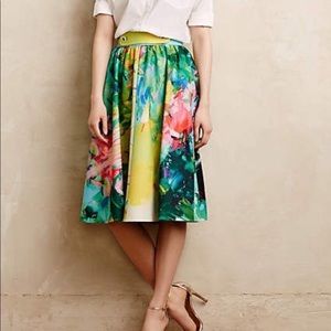 Anthropologie Fauvism Midi Skirt by Troubadour